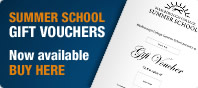 Summer School Gift Vouchers now available online Summer School Gift Vouchers now available online